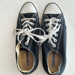 Converse Chuck Taylor’s.  Classic Black and White Shoes. Men’s 6 or Women’s 8